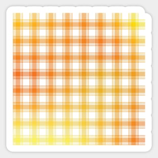 Plaid Pattern Yellow and Orange Golden Gradient Sticker